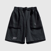 Pantalones cortos deportivos de malla con cordón